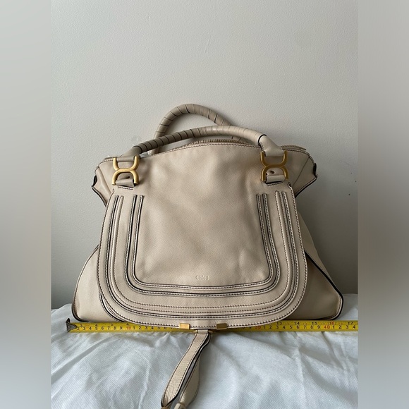 Chloe Marcie Large Double Carry Satchel Bag - Picture 10 of 16